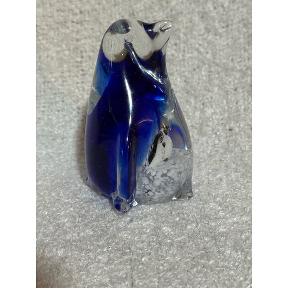 Glass Handcrafted Penguins Paperweight 1990’s - Picture 5 of 6